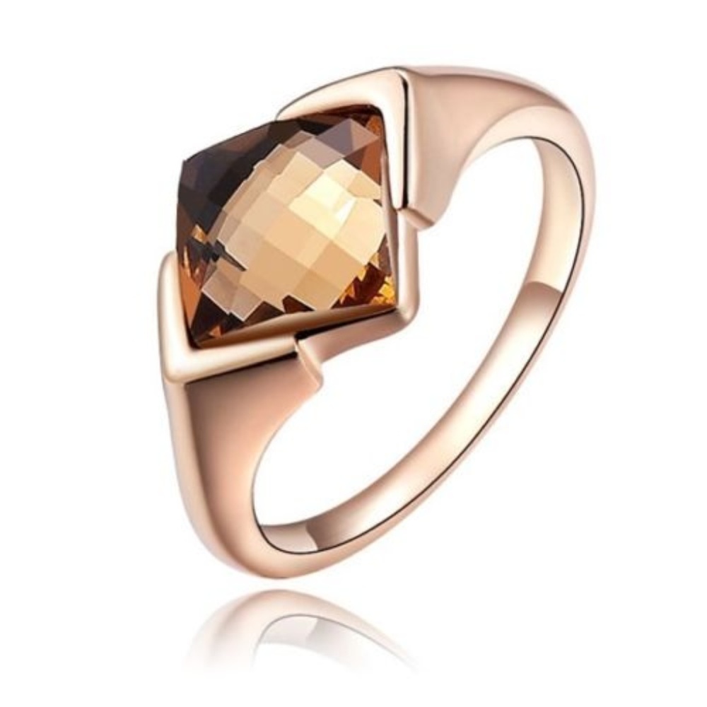 Unique 18K rose gold filled ring Size 7.5